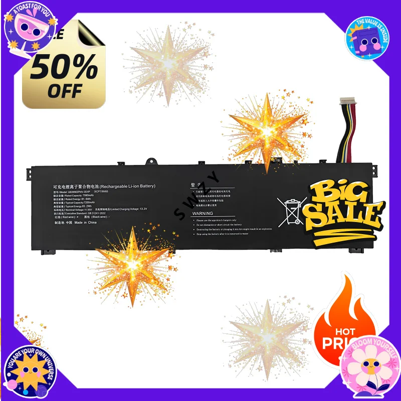 SWZY 7060mAh U639965PHV-3S1P Laptop Battery For Machenike 16 Air L16A L16A-R77840 L16A-R77735 Notebook