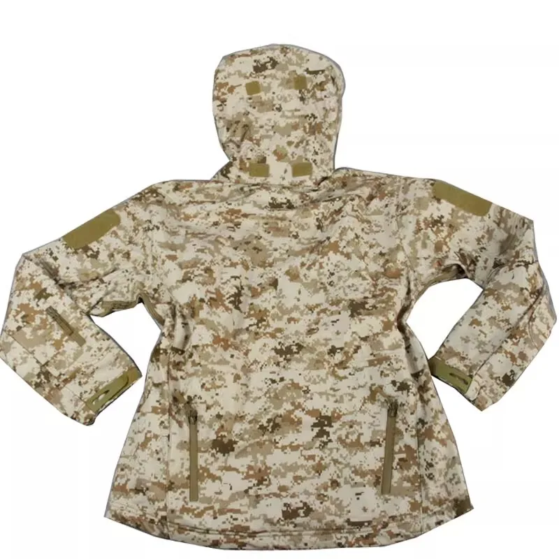 Outdoor Sand Count Soft Shell Jacket With Fleece For Men And Women, Foreign Trade Quality Windproof, Waterproof, Breathable