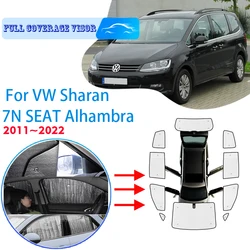 Car Full Coverages Sunshades For Volkswagen Sharan 7N VW SEAT Alhambra 2011~2022 Anti-UV Sunscreen Window Sunshade Accessories