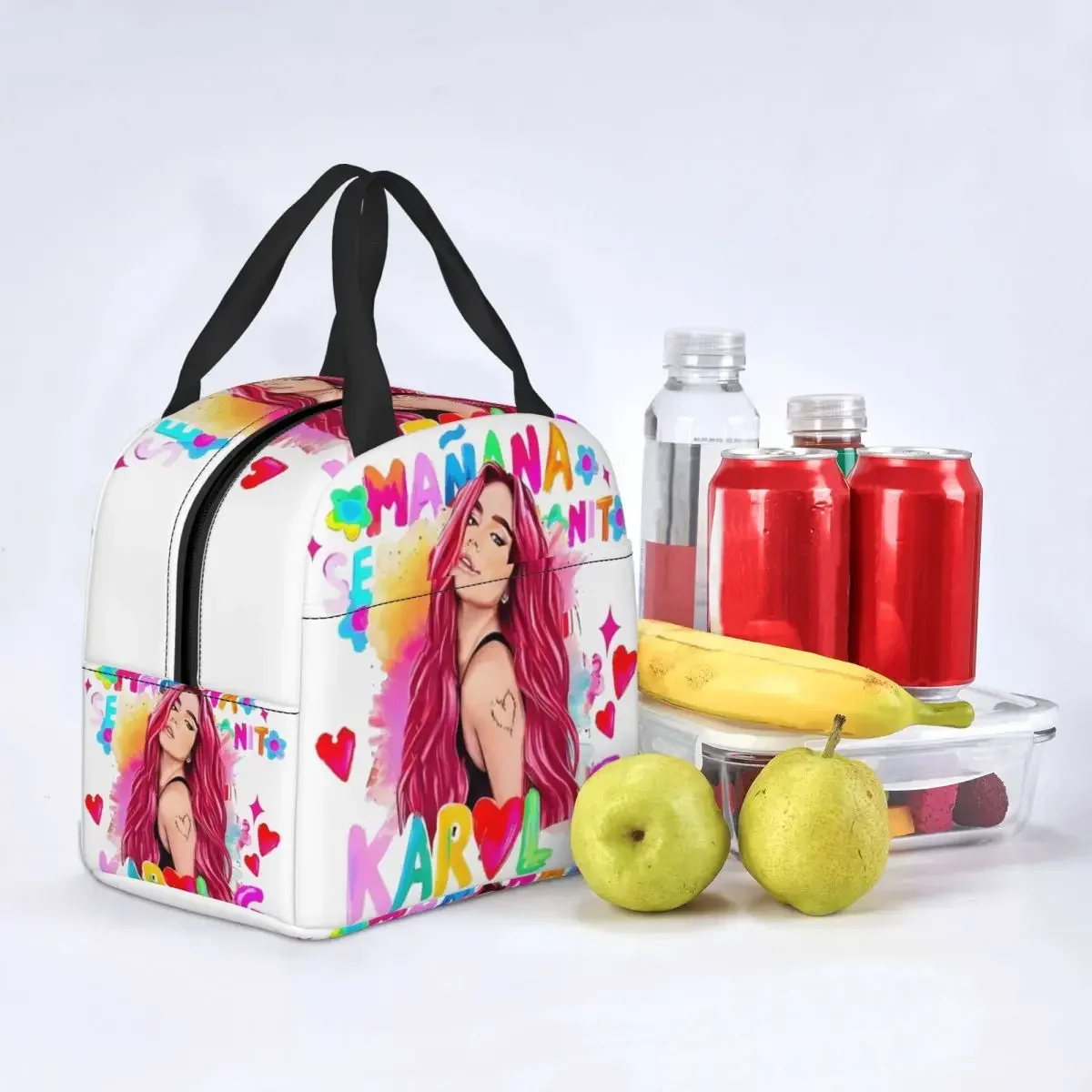 Manana Sera Bonito Karol G Sirenita Lunch Boxes Accessories Portable Insulated Oxford Cooler Thermal Cold Food Picnic Lunch Box