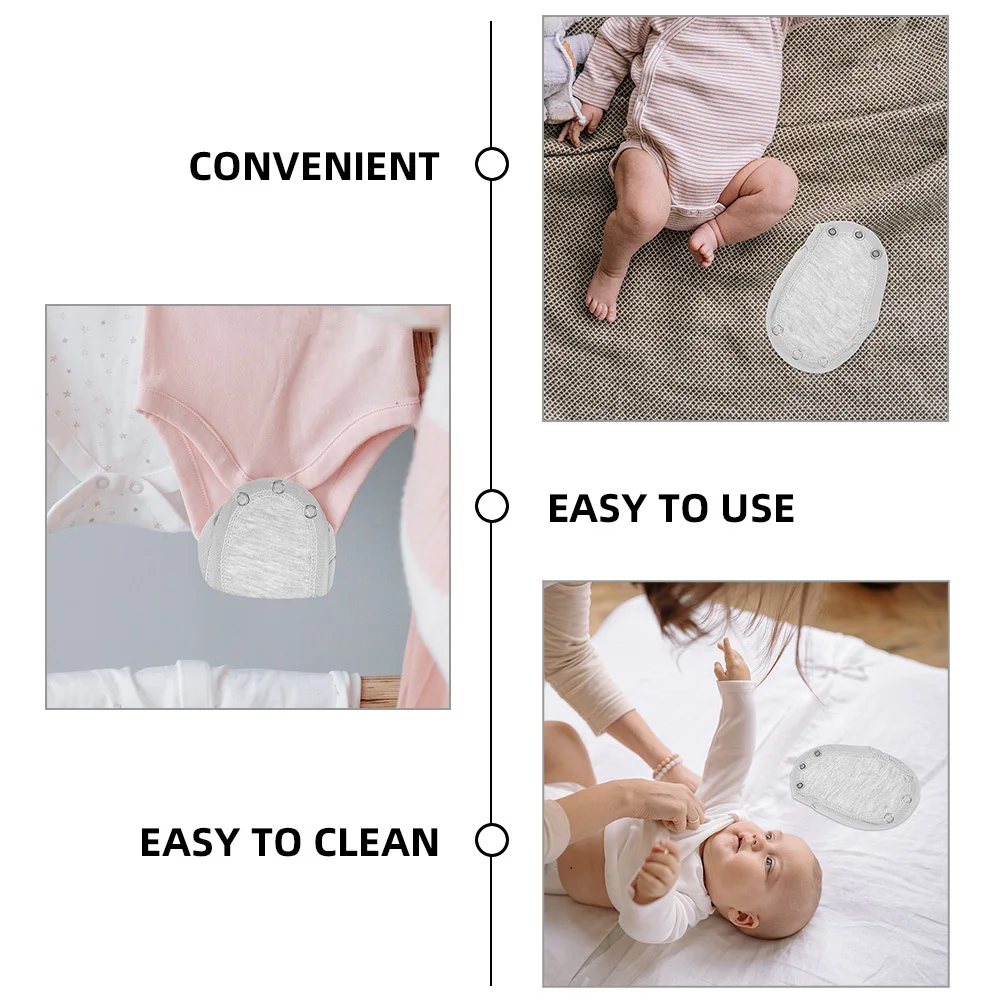 

6pcs Double Layer Baby Jumpsuits Extender Toddler Bodysuit Snap Cotton Extension Pad for Newborn Soft Comfortable Breathing