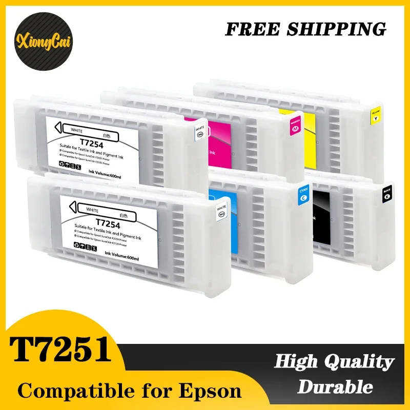 T7251 T7254 T725A1 T725A2 compatible ink cartridge for Epson surecolor F2000 F2100 F2130 F2140 printer full with DTG Textile ink