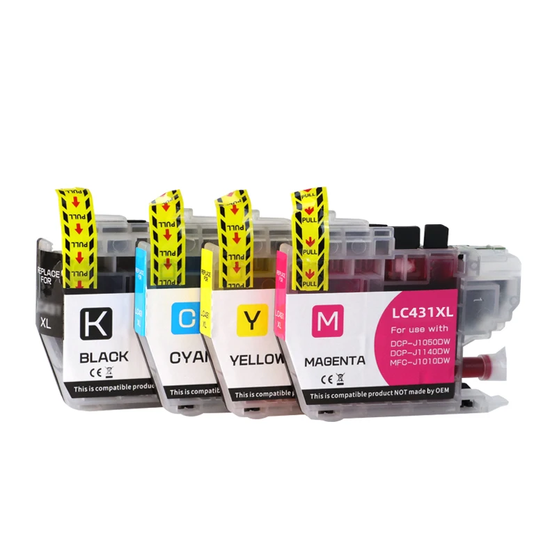 2 set ad alta capacità LC431XL LC431 cartuccia d'inchiostro a getto d'inchiostro compatibile per Brother DCP-J1050DW DCP-J1140DW MFC-J1010DW inchiostro della stampante