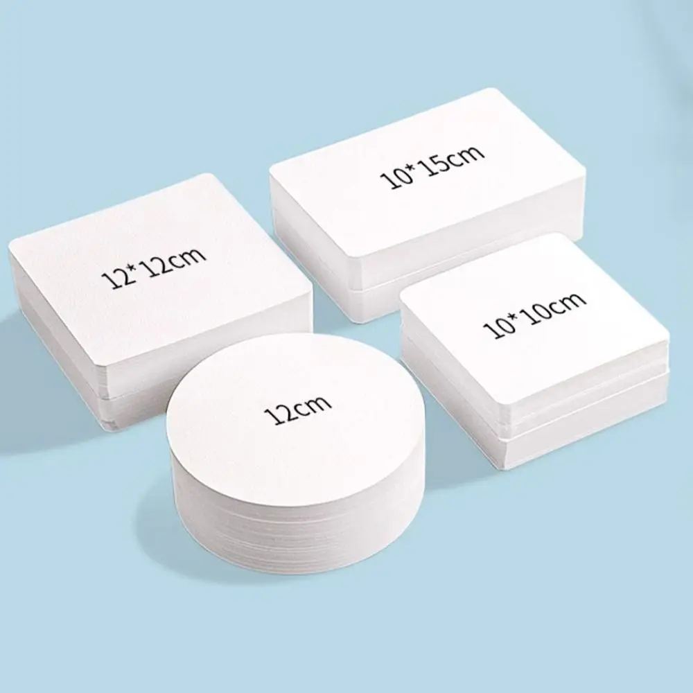 50 fogli/set carta per acquerello quadrata/rotonda/rettangolare vuota cartone per acquerello professionale cartolina di carta per acquerello