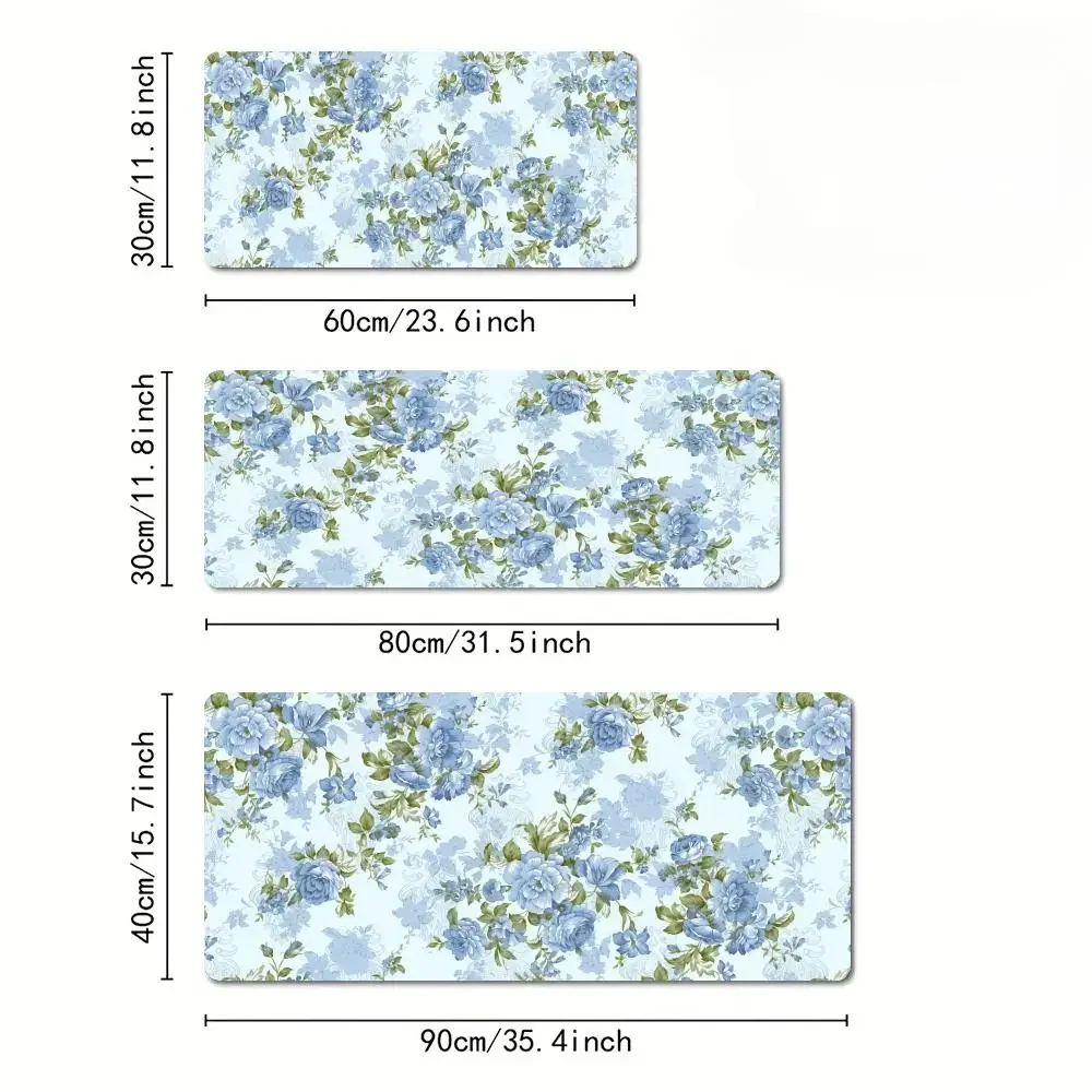Retro esthetische romantische bloemen Muismat Bureaumat Gamingmatten rubberen antislip bureauaccessoires geschikt voor kantoor en games