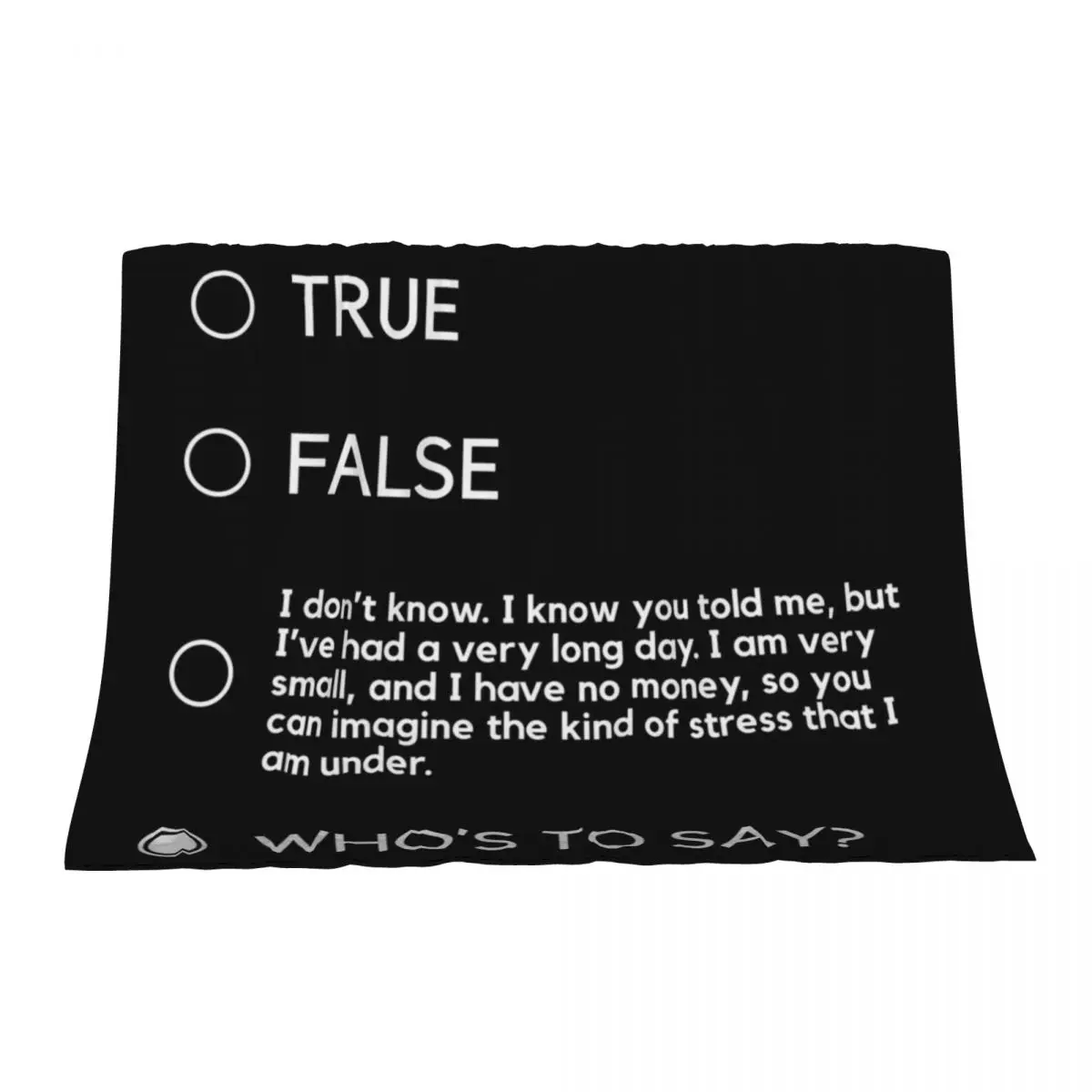 

Who's To Say John Mulaney Throw Blanket Hairys valentine gift ideas Multi-Purpose Blankets