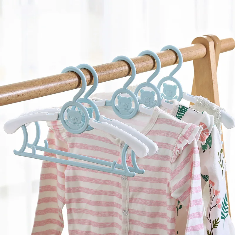 

5pcs Multi-Functional Baby Clothes Hanger Flexible Racks Plastic Clothing Display Kids Hangers Children Coats Hanger Organizer