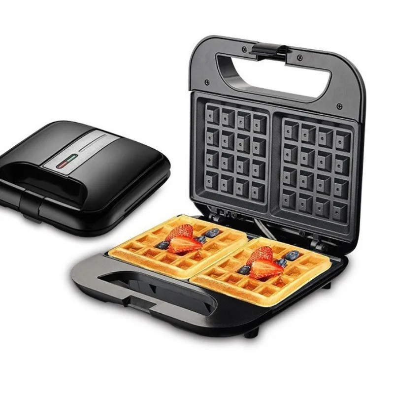 Waffle Iron Sandwich Maker 2 Slice Non Stick Breakfast Toaster Machine for Home Bakery