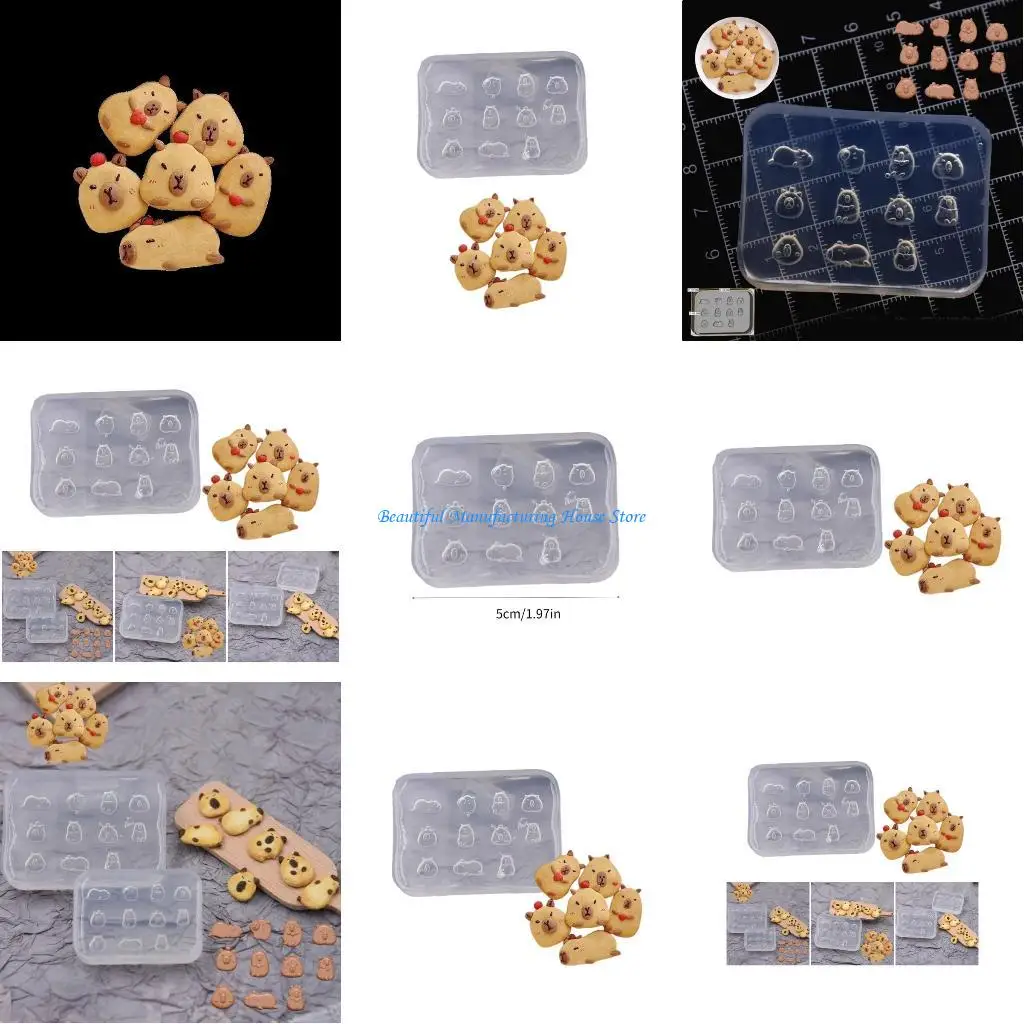 

E56A Small Biscuit Cookie Mold Miniature Dollhouse Small Pastry Cake Bread Mold DIYs