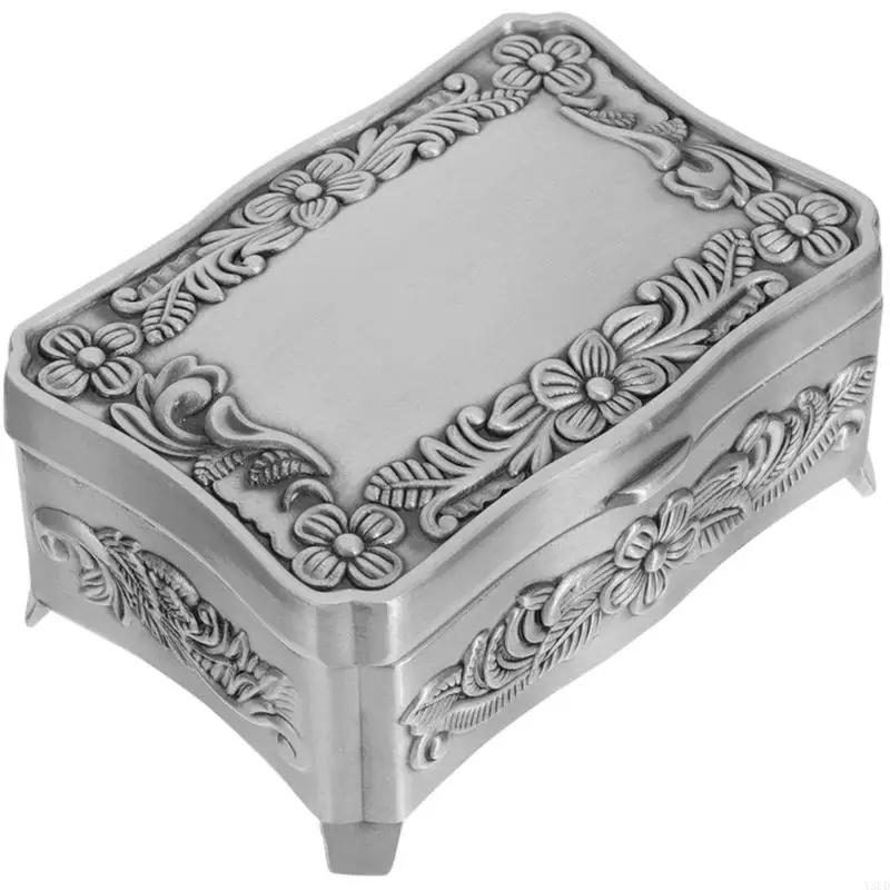 

Металлические органайзеры для ювелирных изделий в винтажном стиле с резным дизайном, безопасный дорожный удобный футляр для