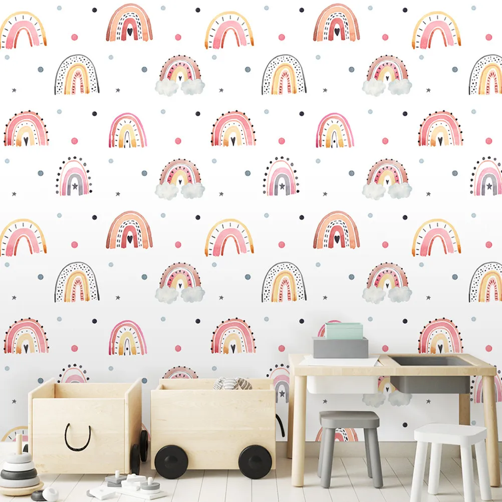 

Наклейки-декорации на стену «Радуга», съемные, из ПВХ, для декора комнаты, детской, фоновые, для стены за диваном, для столовой, влагостойкие