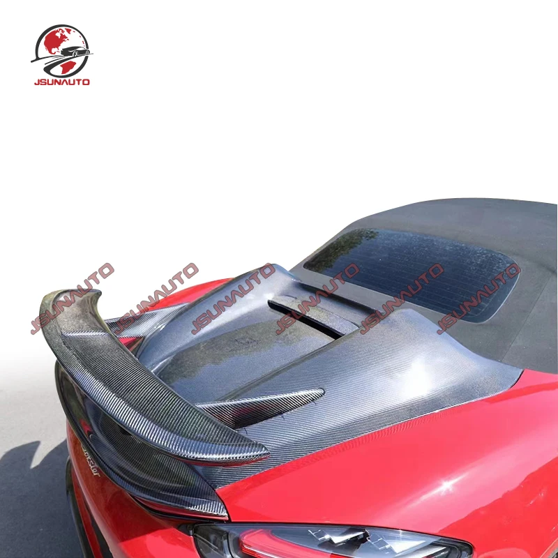 

Full Carbon Fiber Engine Cover For Porsche 718 Rear Trunk Spoiler With Hood Bonnet For 718 Boxster Cayman Car Accessories Kits