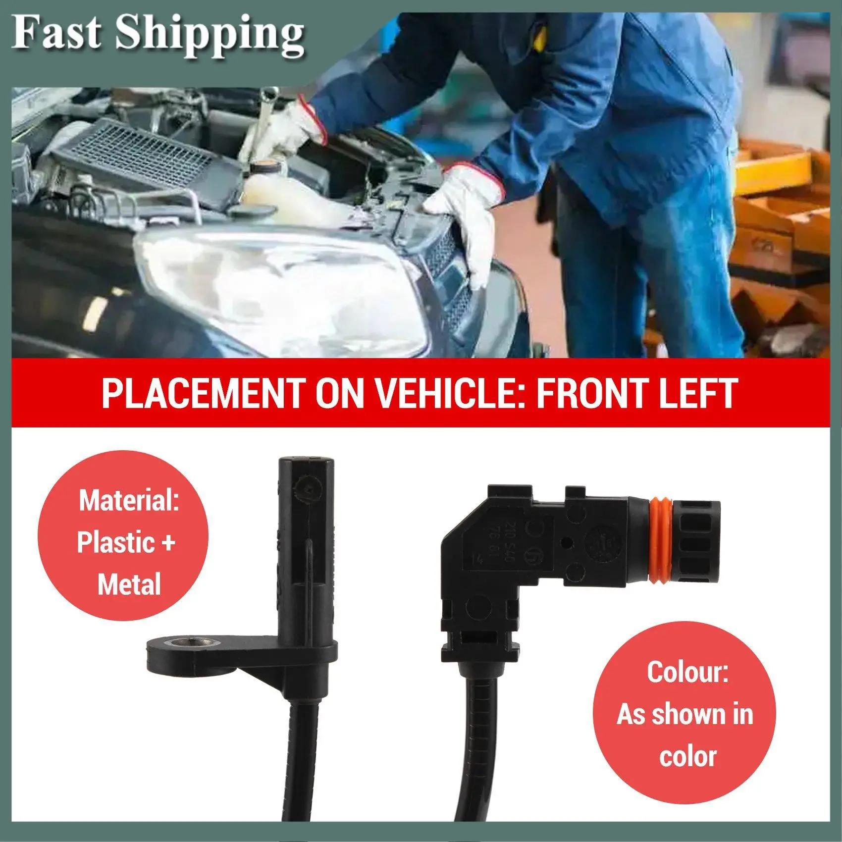 -MEOF ABS عجلة السرعة الاستشعار الجبهة اليسرى/اليمين لمرسيدس بنز C200 C230 SLK 2001-11 A2035400417