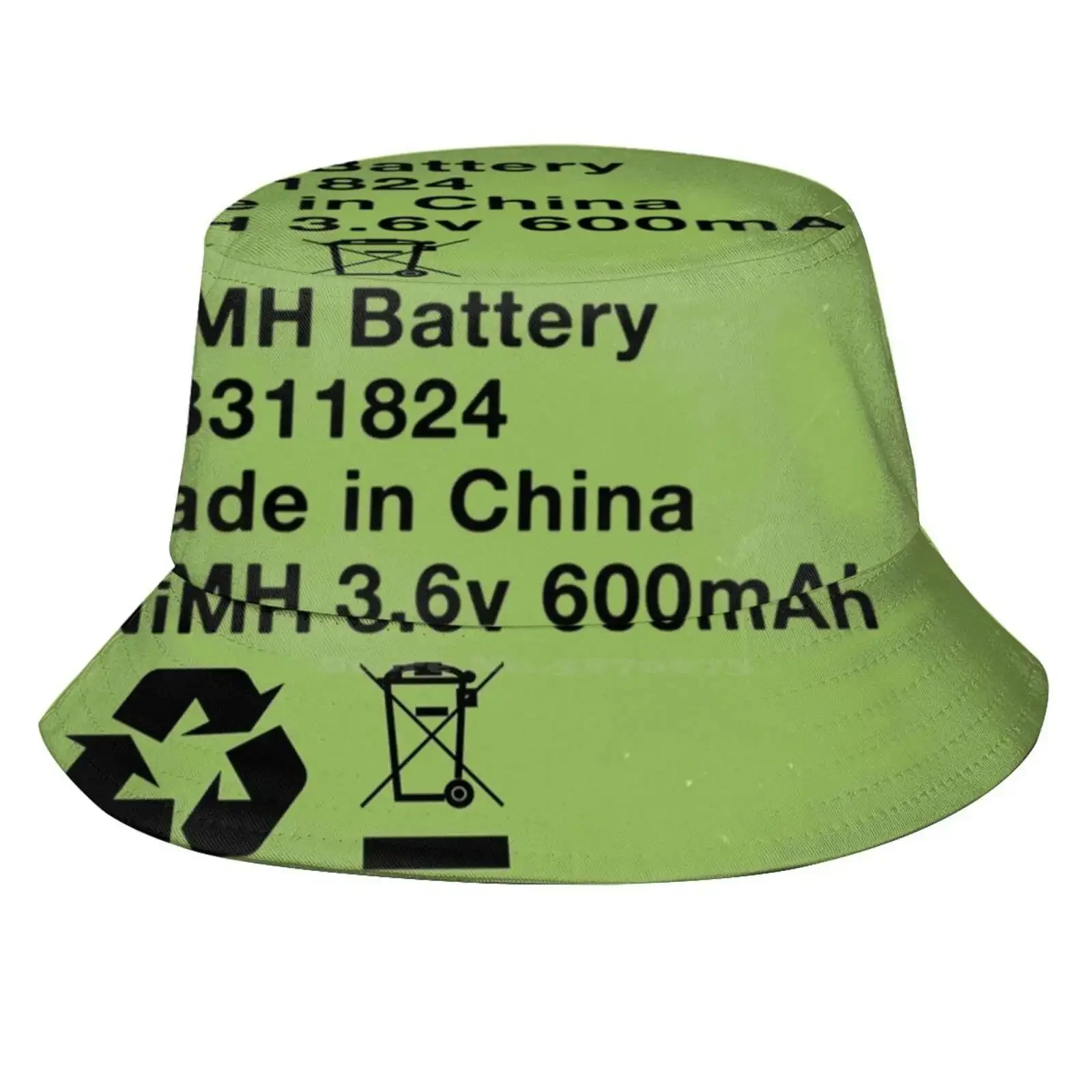 Nimh Battery Sun Cap Fisherman Hat Bucket Hats Phone Battery Exploding Battery Rechargeable Warning Label Funny Lithium Ion