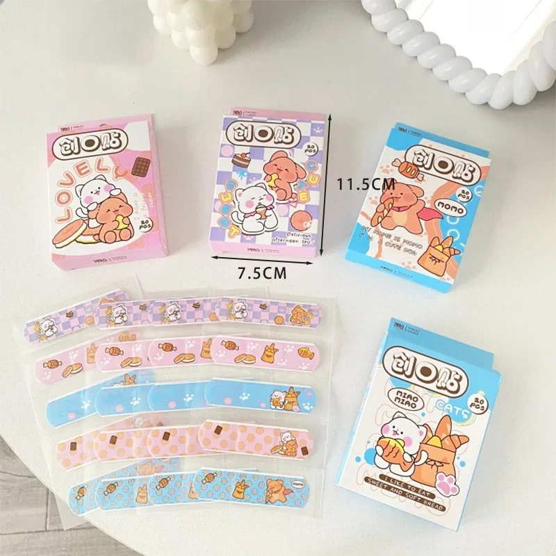 20piece Kawaii Banaids for Kids Cute Cartoon Emergency Hemostatic Plaster Patch Waterproof Breathable Dressing Adhesive Bandages