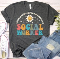 Social Worker T Shirt Groovy Life Health Care Office School