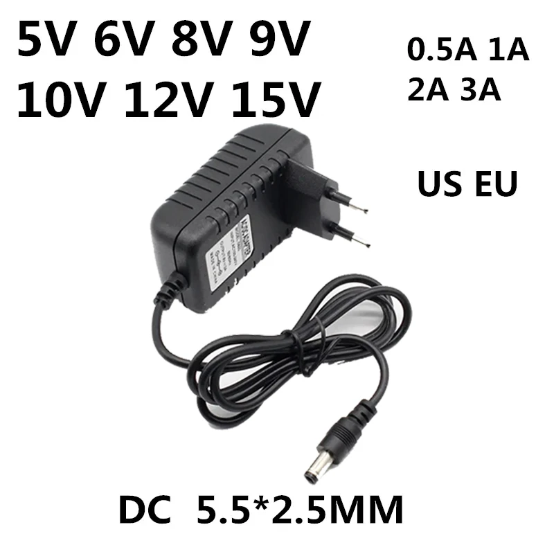 Ac 110-240V Dc 5V 6V 8V 9V 10V 12V 15V 0. 5a 1a 2a 3a Universele Voedingsadapter Oplader Adapter Eu Ons Voor Led Licht Strips