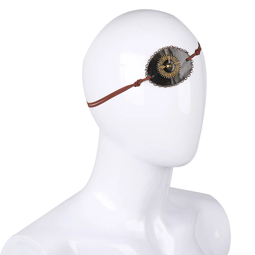 

Pirate Eye Patch Steampunk Gear Design Metal Decor Blindfold For Cosplay Photography Masquerade Use Eye Mask