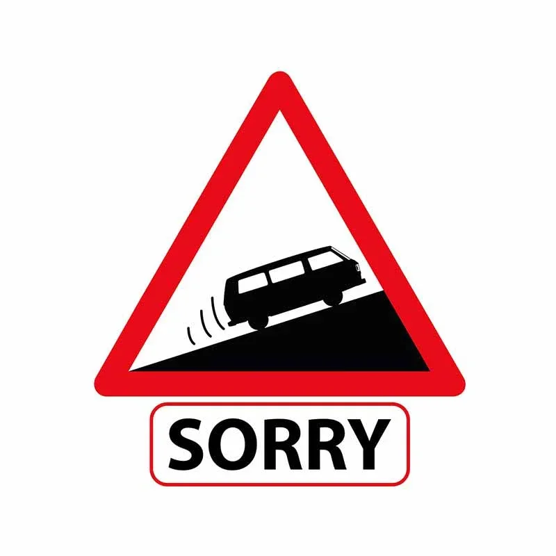 

Car sticker slow car sorry funny cover scratches refrigerator bumper vinyl PVC waterproof sunscreen
