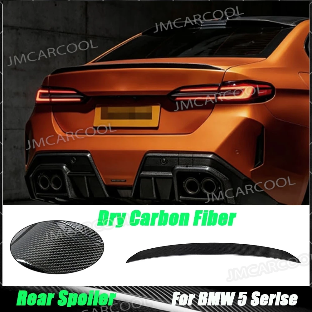 JMCARCOOL Dry Carbon Fiber Car Rear Spoiler Rear Wing Spoiler Lip For BMW 5 Serise G60 2025+ Trunk Boot FRP