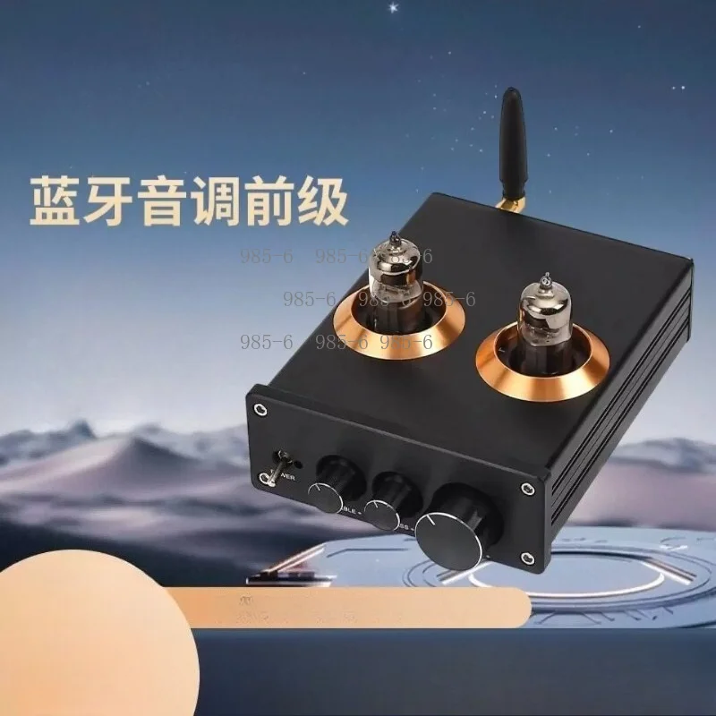 Vacuum Tube Preamp with Treble Bass Adjustment, HIFI Bluetooth Tube Preamplifier for Household Stereo Audio Systems