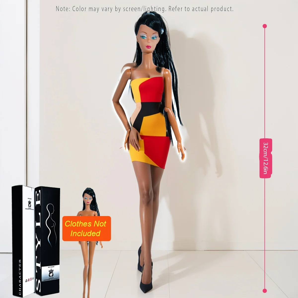 Gelenkige BJD-Puppe, 12 Gelenke im Maßstab 1:6, austauschbares Make-up-Premium-Ornament (keine Kleidung)