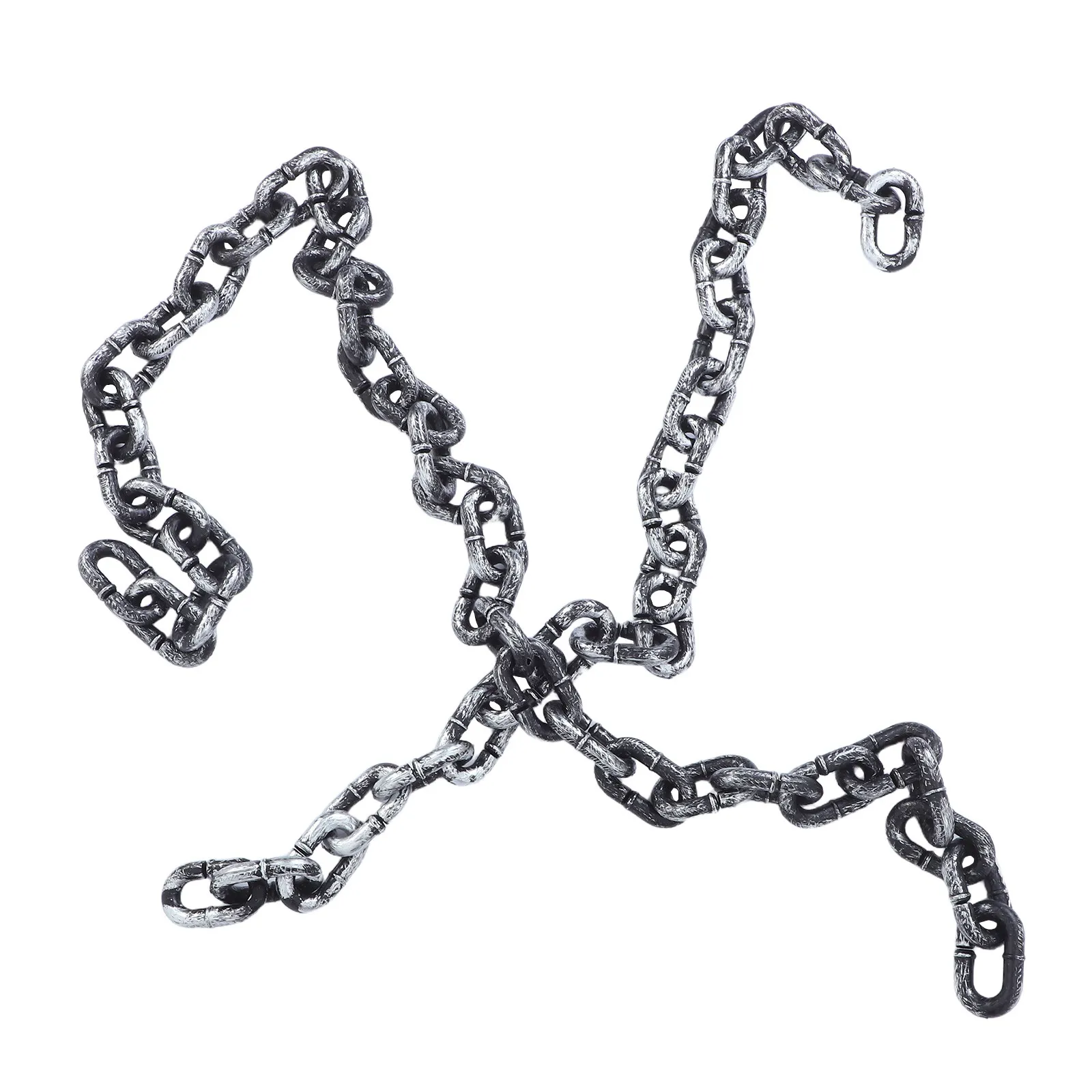 

2Pcs Halloween Chain Props Realistic Foam Prison Chains Lightweight Spooky Decoration for Haunted House Party Cosplay