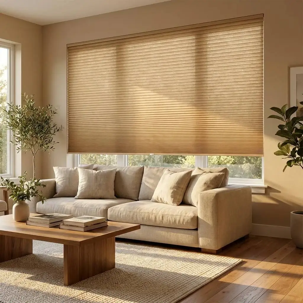 Professional Customized Heat Insulation Manual Cordless Honeycomb blinds Cellular Shades For Livingroom Windows