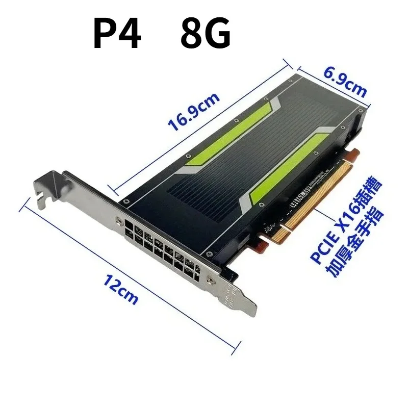 P4 8GB GDDR5 GPU 75W Deep Learning AI Inference Video Transcoding VDI Virtualization Computing Graphics Card
