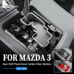 Forged Carbon Fiber for Mazda 3 2010 2012 2013 Accessories Car Central Control Gear Shift Panel Cover Sticker Interior Trim