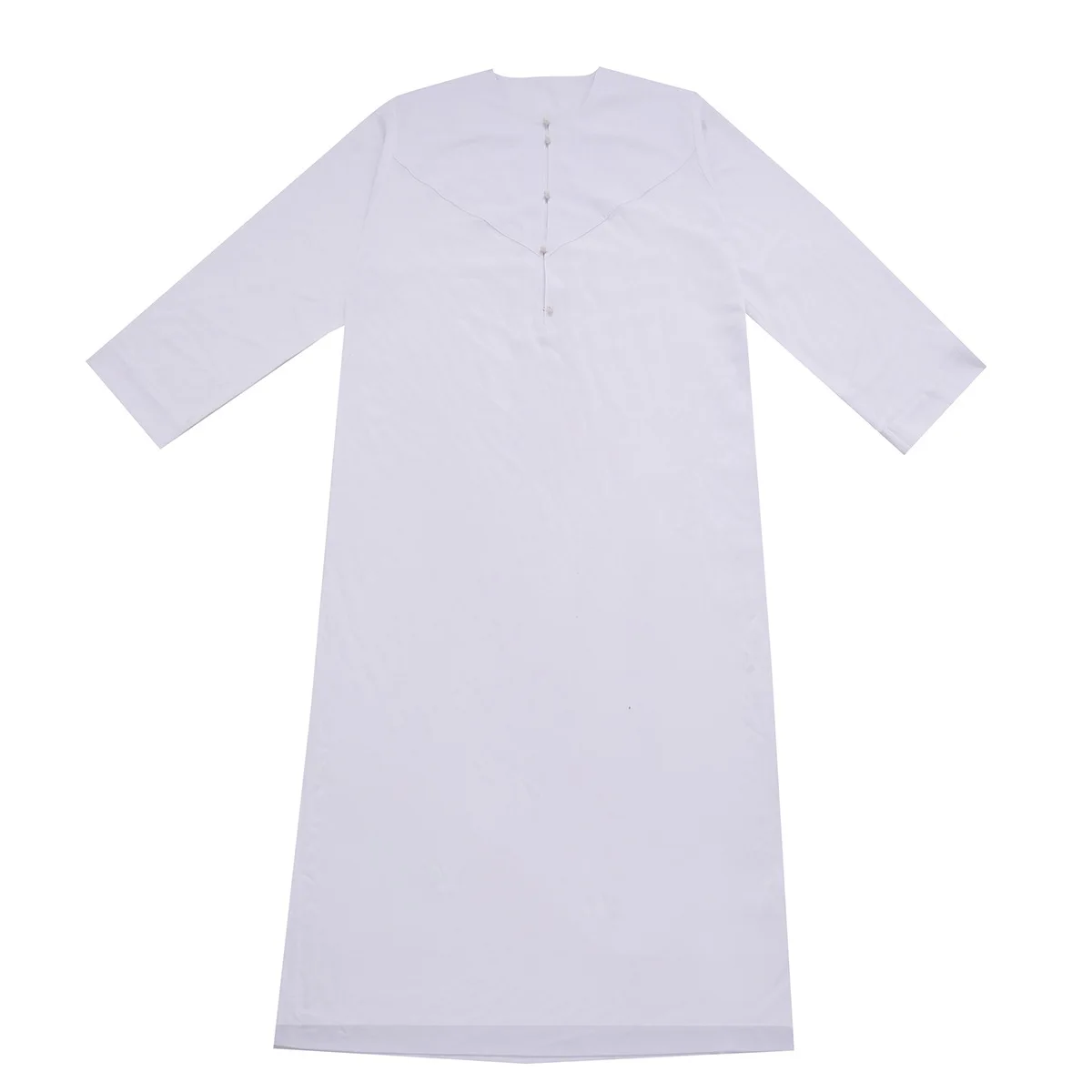 Jubba Thobe Uomo Moda Musulmana Abito Lungo Abaya Ramadan Marocco Arabo Dubai Abaya Abito Modesto Tasche Impiombato Solido Allentato