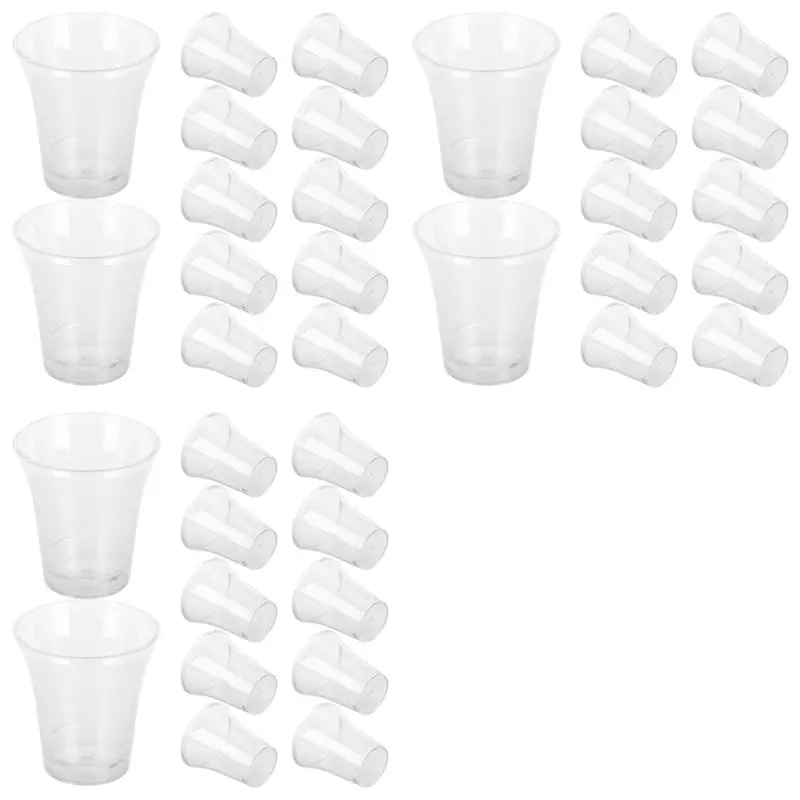ABNP 600 Pcs Plastic Communion Cups Clear Disposable Glasses Church Sacrament Supplies For Baptism Tasting Ceremonies