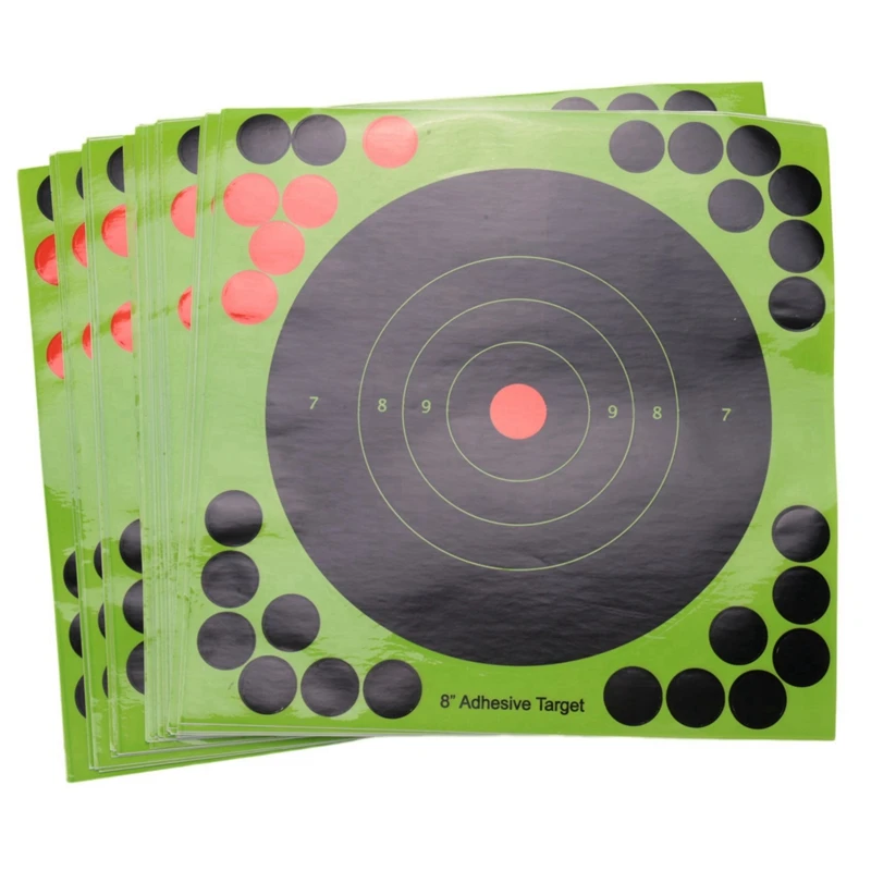 200Pcs/Set Hunting Targets 8X8 Inch Self Adhesive Paper Reactive Splatter Targets Stickers