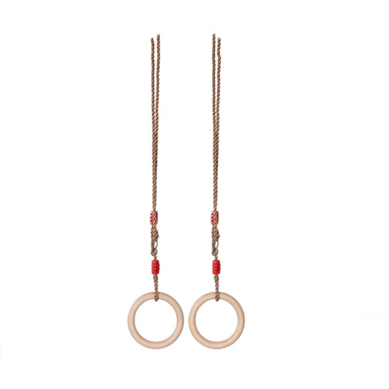 Anillo redondo de madera para escalada en interiores y exteriores con columpio de calidad Ropegood, anillos de entrenamiento de fuerza de madera, columpios de juguete