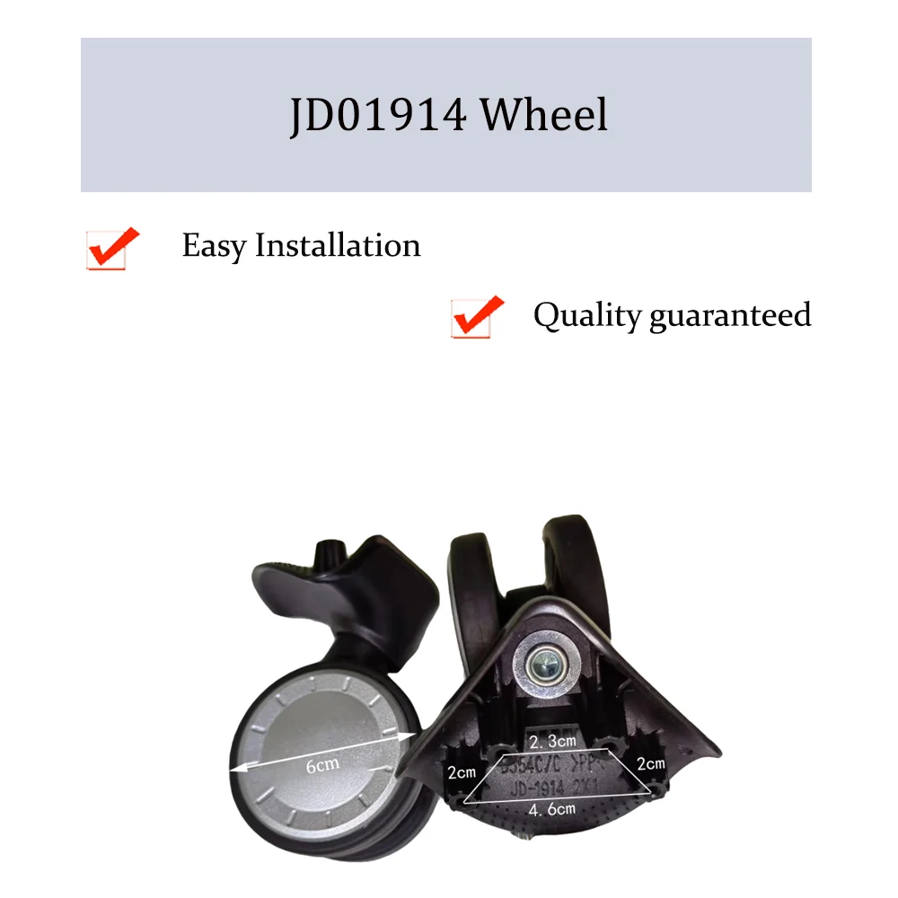 

JD01914 Universal Wheel Replacement Trolley Case Luggage Pulley Silent Smooth Shock Absorbing Convenient Accessories CasterWheel