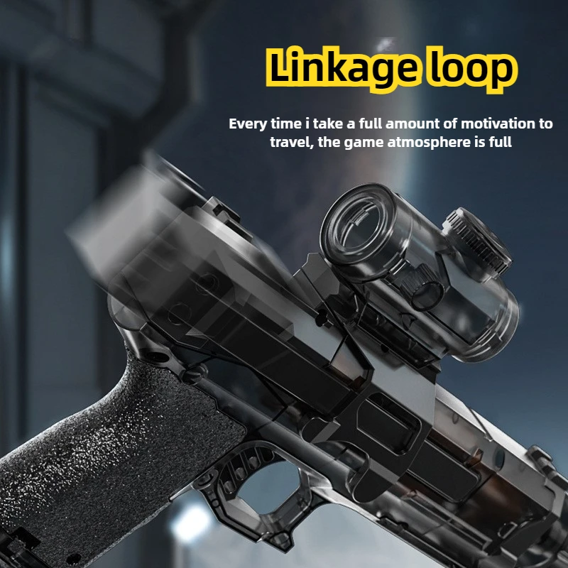 Pistolet à eau électrique pour enfants, jouet de feu respiratoire, pistolet à eau à émission de lumière LED automatique, jouets de piscine de plage en plein air d'été pour enfants