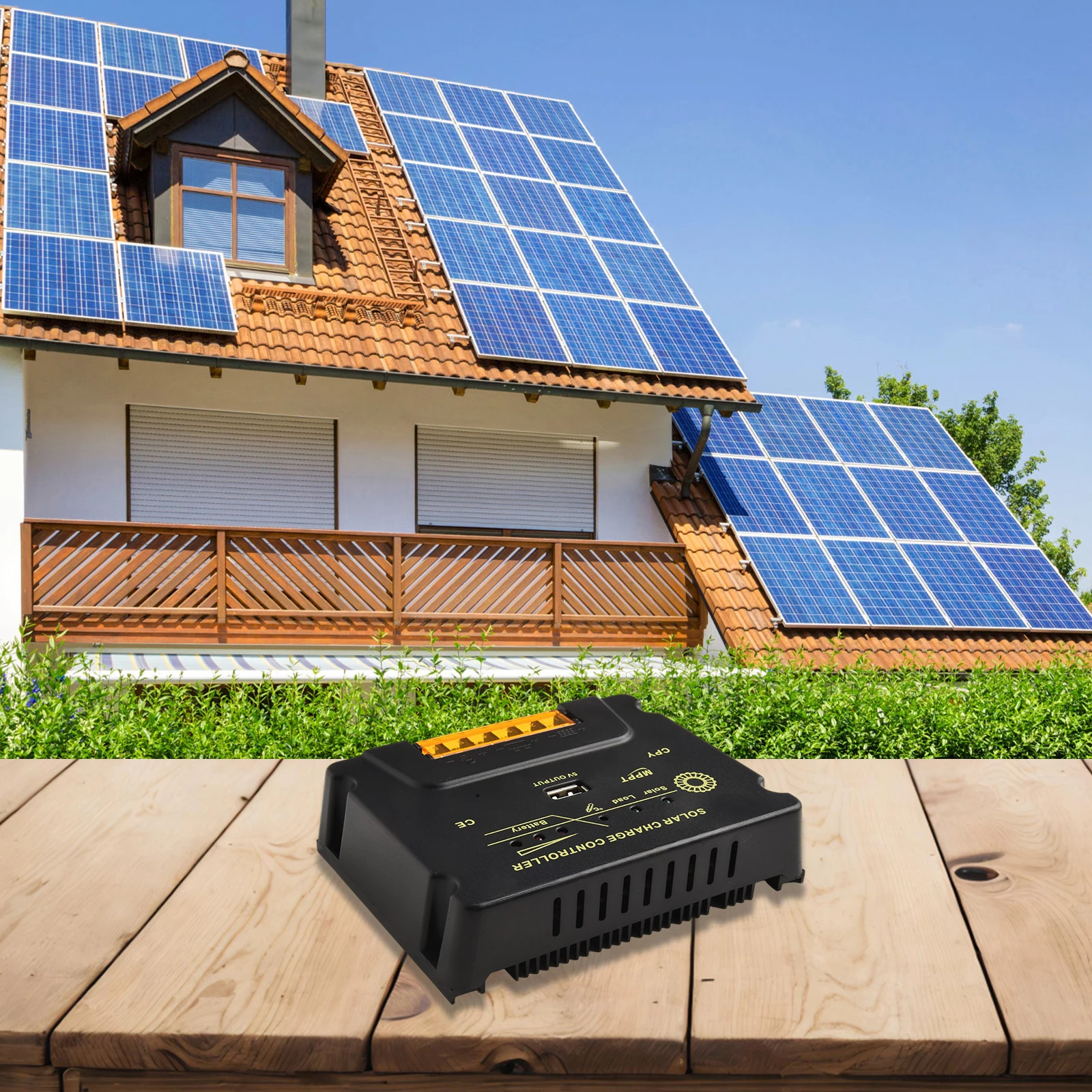 

Black Solar Charge Controller High Charging Efficiency Maximum Power Point Tracking Versatile Compatibility Home Solar System