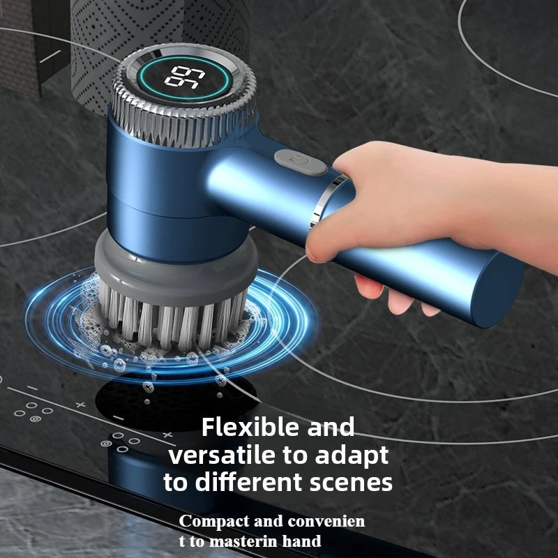 USB Charging Auto Rotating Efficient Cleaning Brush Cordless Electric Spin Scrubber for Kitchen Home Use Handheld Cleaning Tools