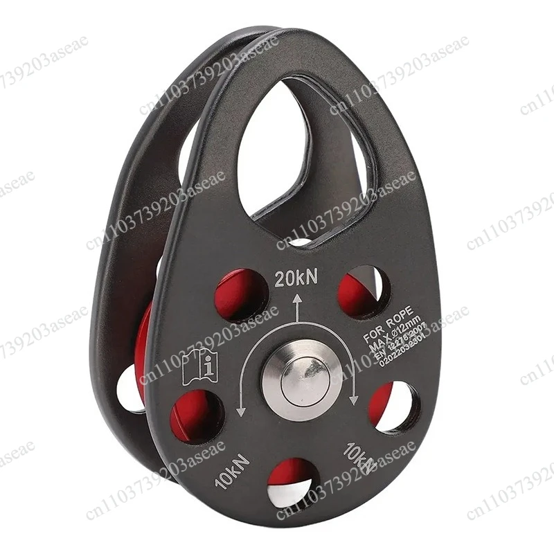 ベアリング付き小型サイドプレートプーリー、耐荷重20kn、8～13mmのクライミング用、登山用、高所作業用固定プーリー。