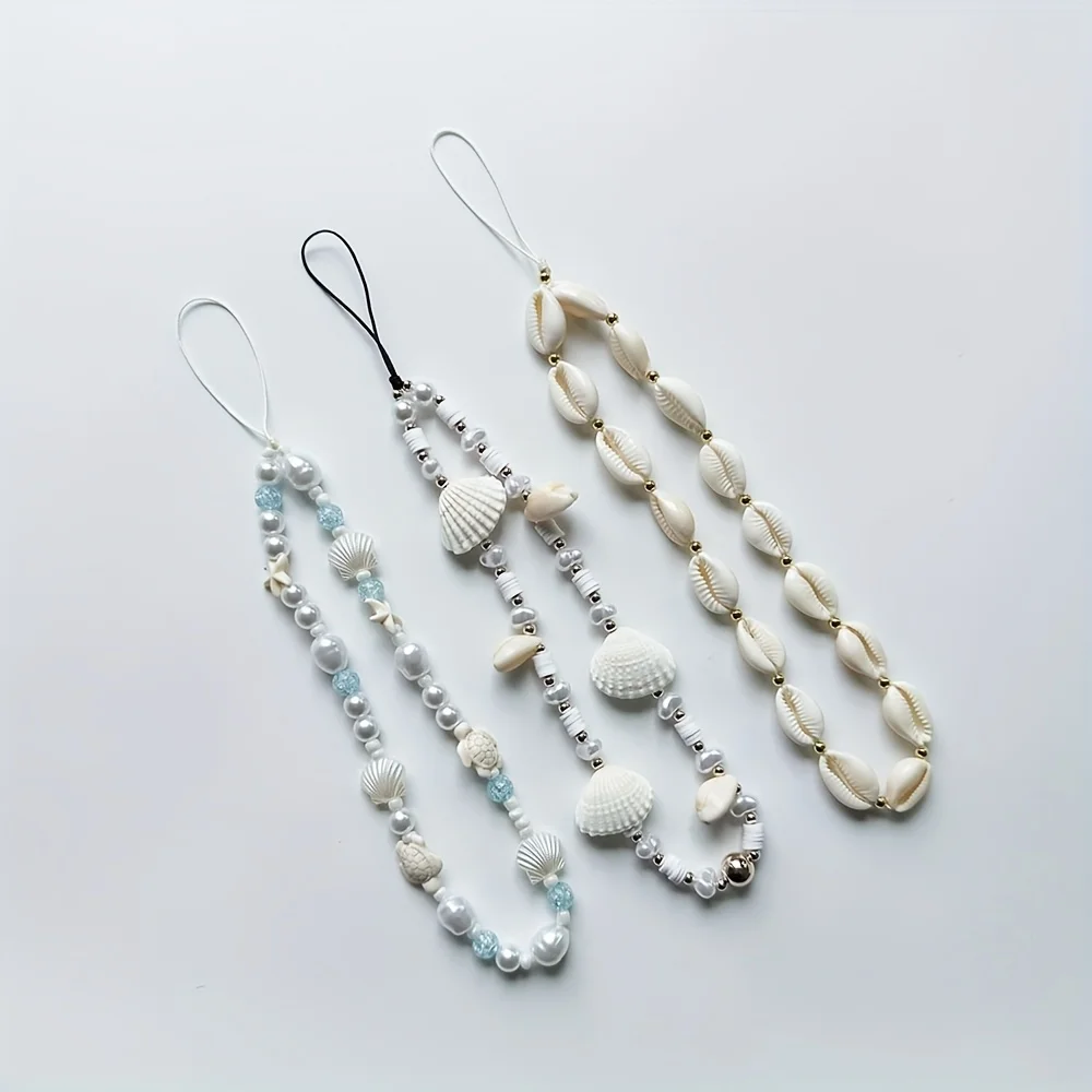 

Модный плетеный ремешок для мобильного телефона в океанском стиле, пляжная серия, морская звезда, черепаха, бусины, ремешок для телефона, подвеска для камеры