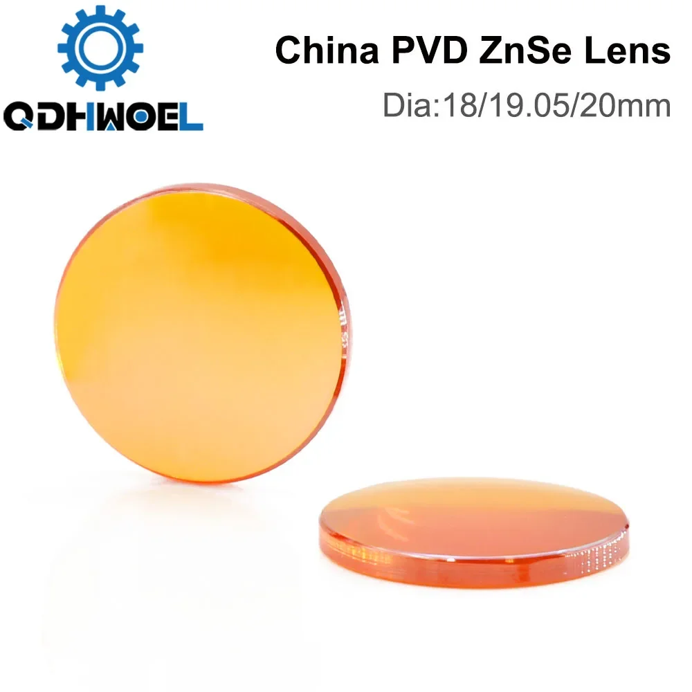 

QDHWOEL China PVD CO2 ZnSe Focus Lens Dia.18 19.05 20 mm FL38.1 50.8 63.5 101.6 127mm 1.5-4" for Laser Engraving Cutting Machine