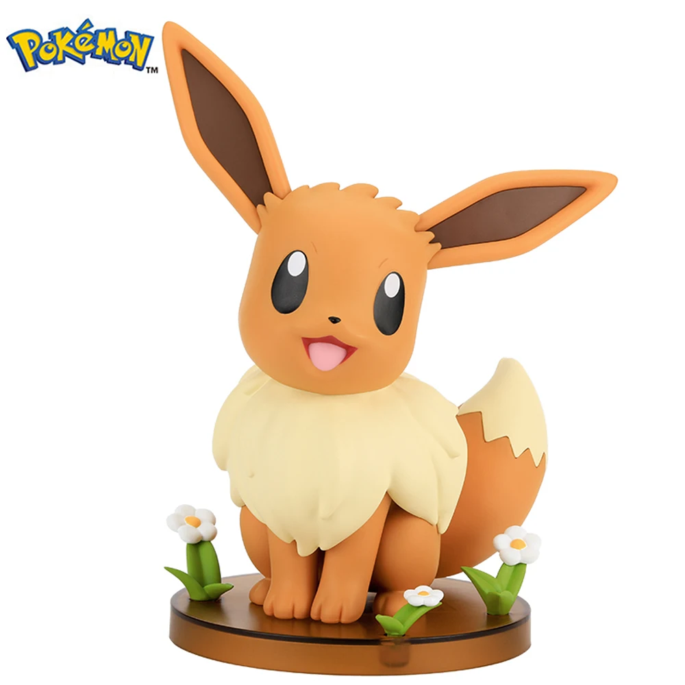 

Pokemon In Stock Original Genuine Eevee 16CM Cute Kawaii Anime Figure PVC Collectible Boxed Models Figurines Toys Gifts