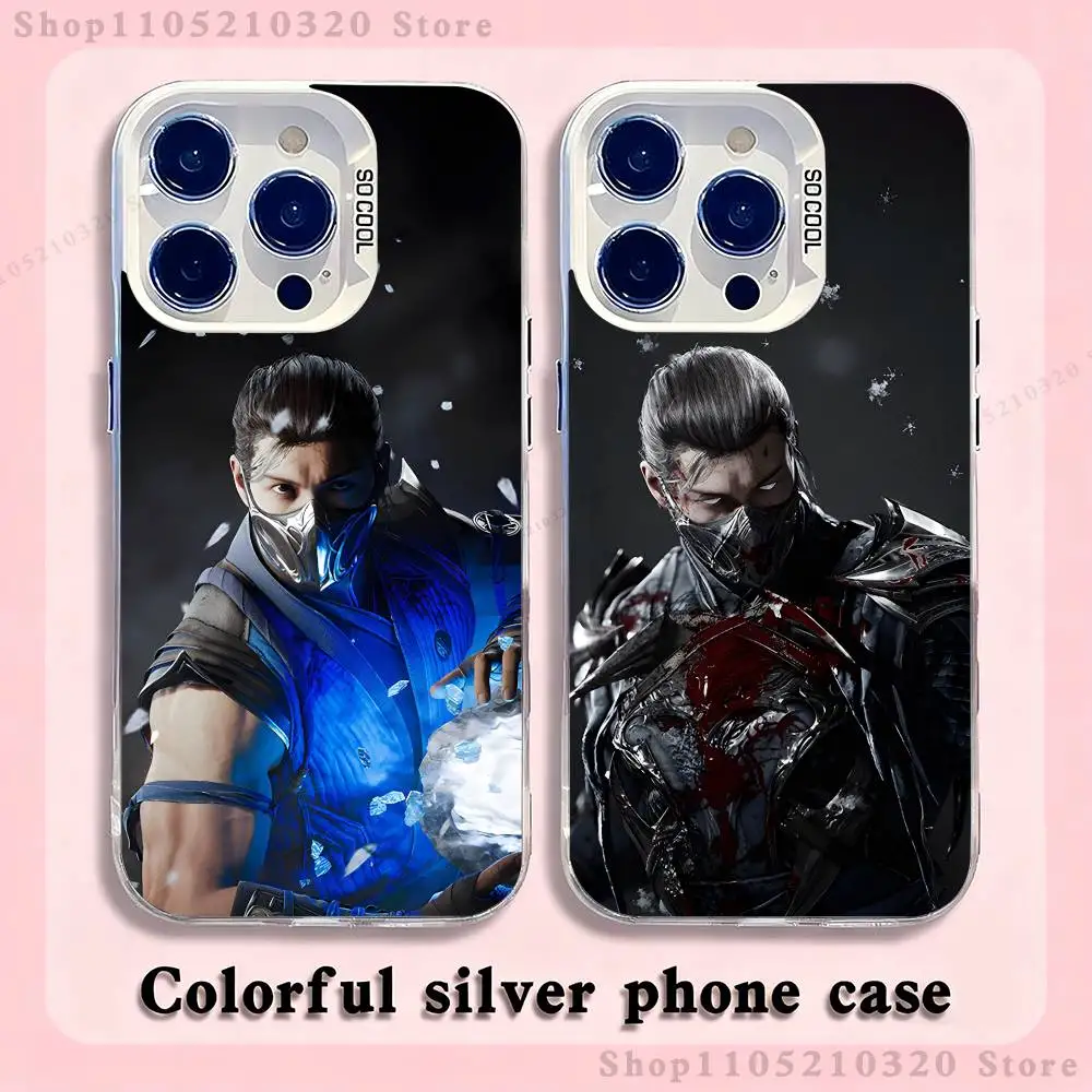 

Game M-MK S-Sub Zero Phone Case For iPhone 17,16,15,14,13,12,11,Pro,Max,Plus,E,Air,Mini White Tpu Cover