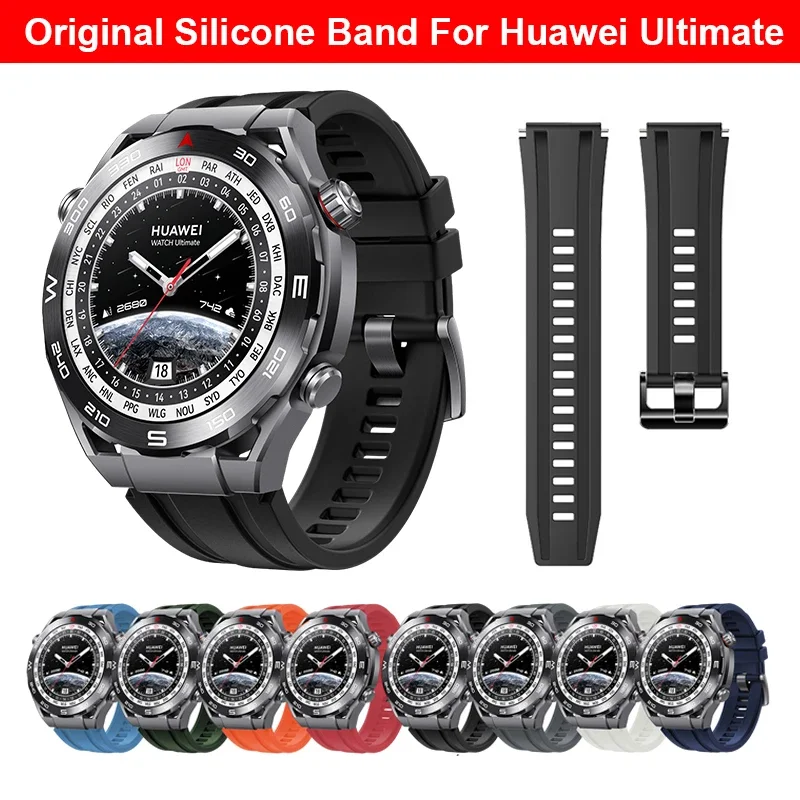 

Оригинальный силиконовый ремешок для Huawei Ultimate Smartwatch, официальный силиконовый ремешок для Huawei Ultimate, сменный ремешок 22 мм