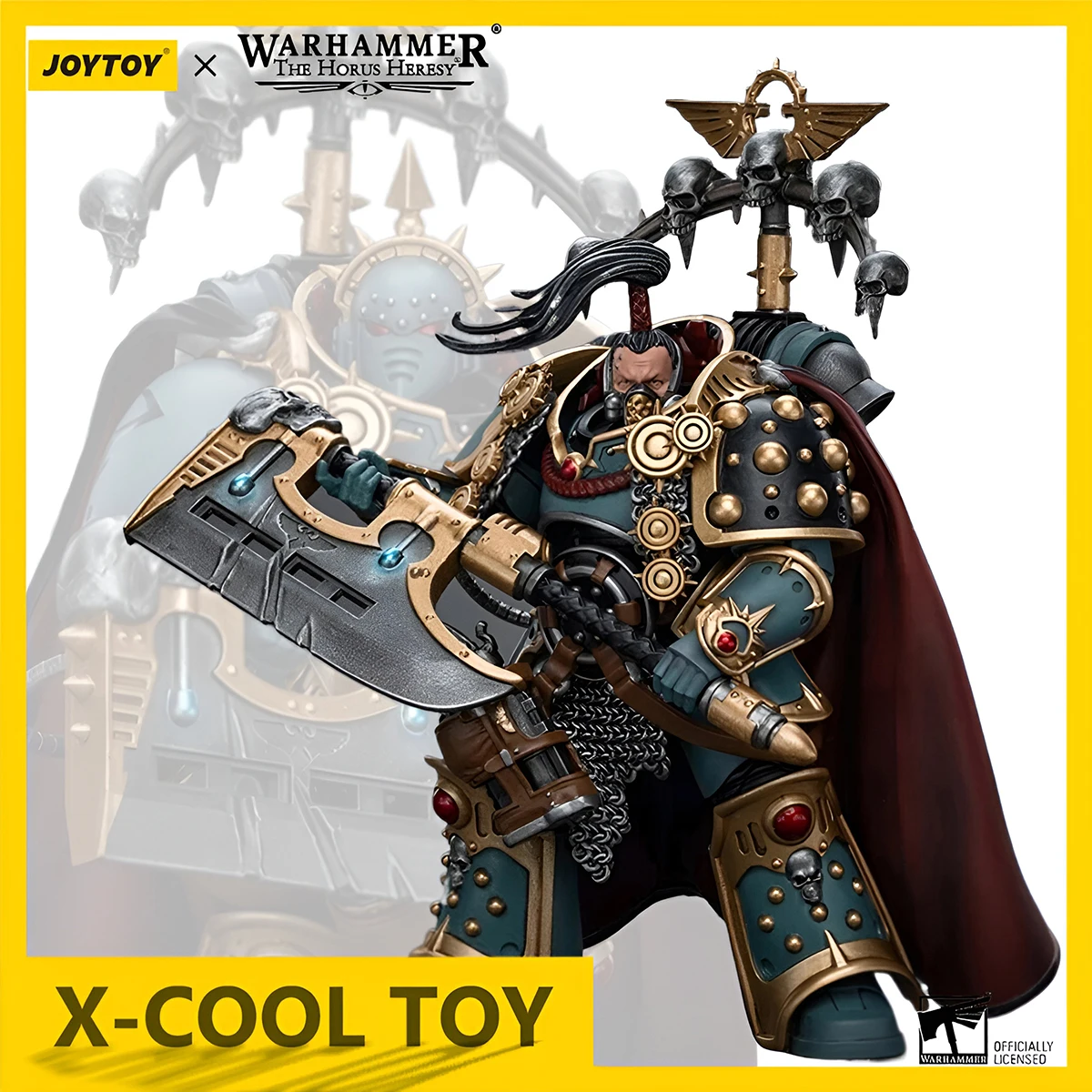 JOYTOY Warhammer The Horus Heresy Action Figure Sons of Horus Legion Praetor مع قوة الفأس المشتركة المنقولة تمثال نموذج اللعب