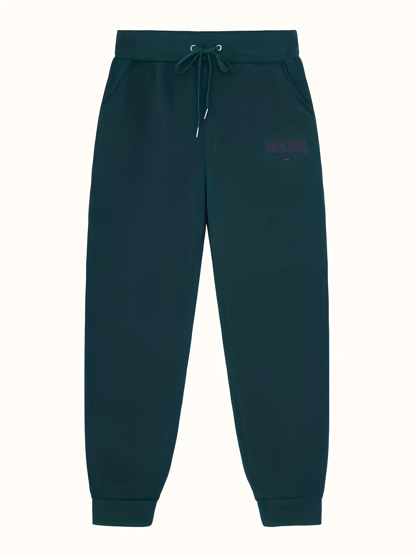 Clean‑look Men Sports Sweatpants Short WANG Letter Motif Print Cozy Athletic Trousers For Daily Outdoor Activities