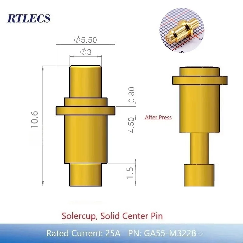 2/5/10Pcs High Current Pogo Pin Connector 2A 5A 6A 8A 10A 15A 20A