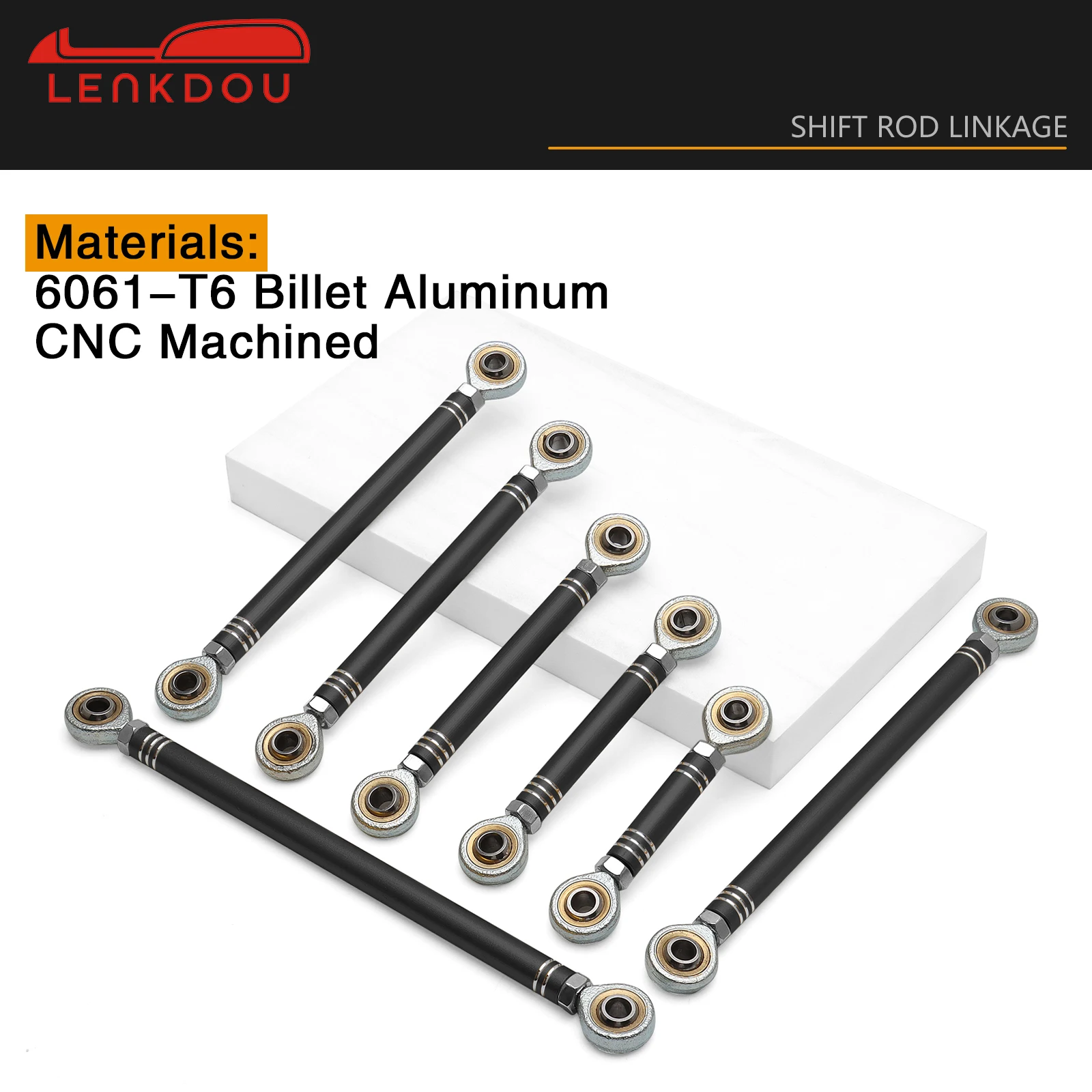 40mm-400mm Universal M6 Left-Right Side Thread Shift Rod Linkage Fit For Harley Yamaha Kawasaki Honda Suzuki BMW Ducati etc