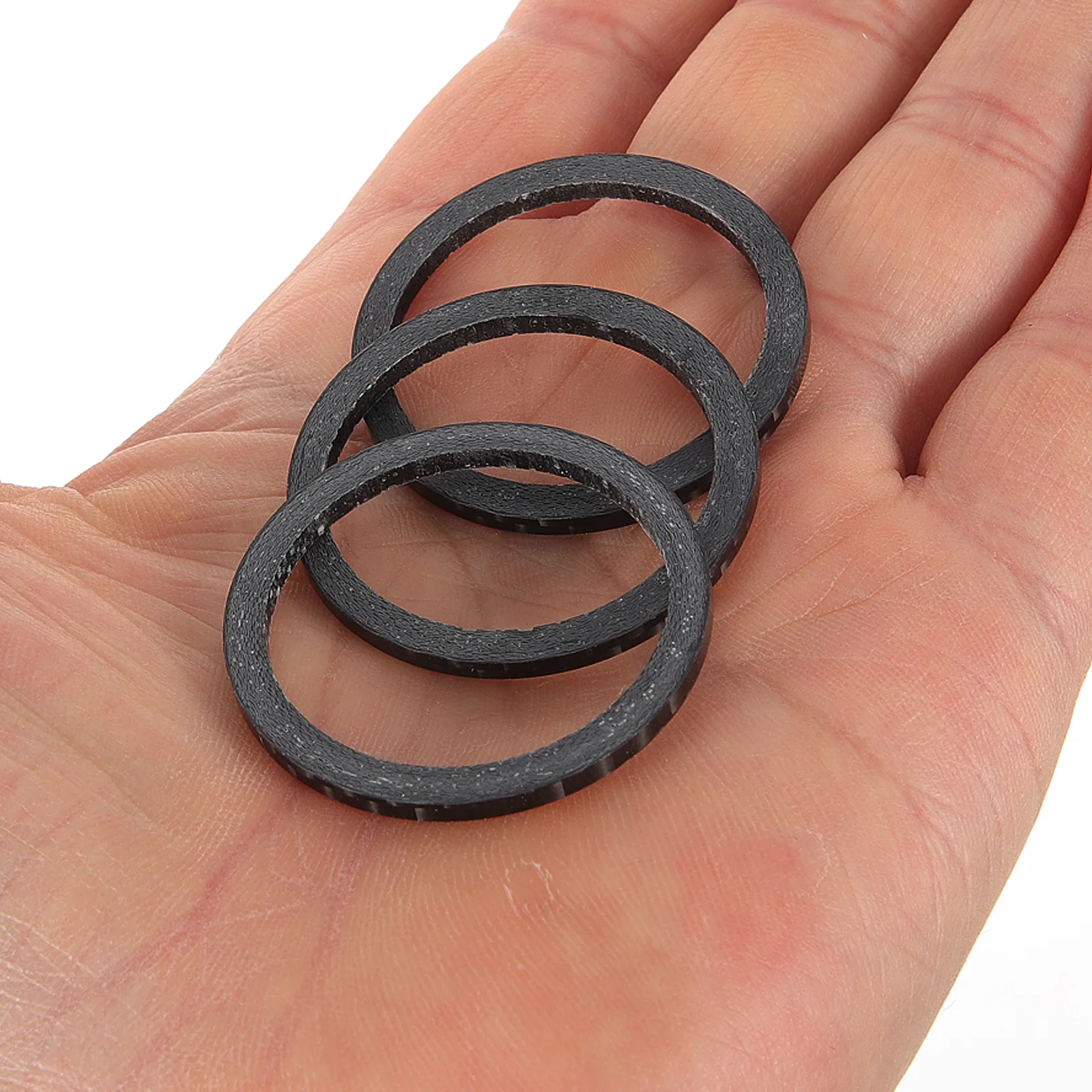 

3 Pcs Carbon Fiber Fork Washer 2MM Road Bike Stem Headset Spacer Lightweight Handlebar Accessory Gasket Replacement