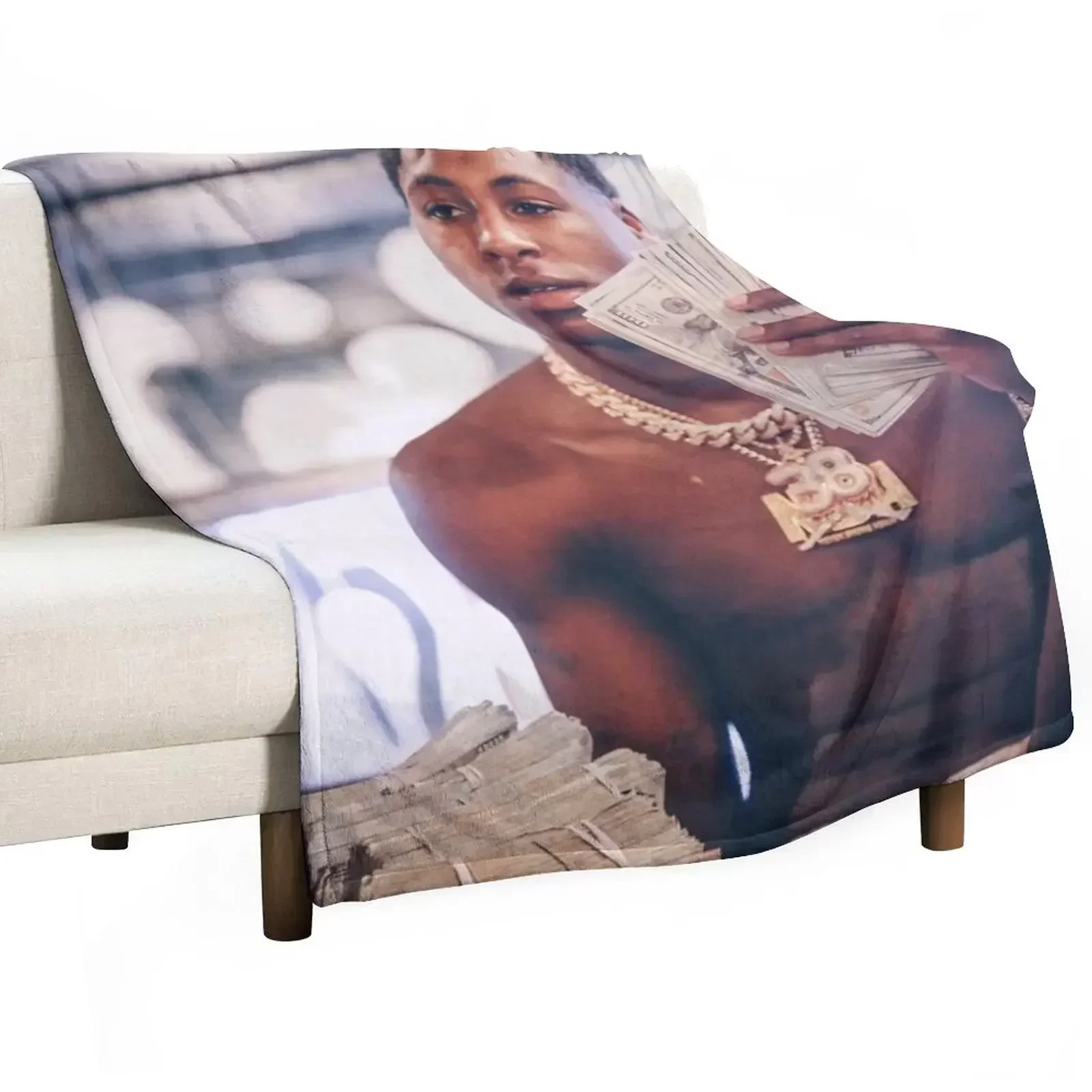 YoungBoy Never Broke Again Throw Blanket Sofa Quilt Picnic Luxury St Blankets